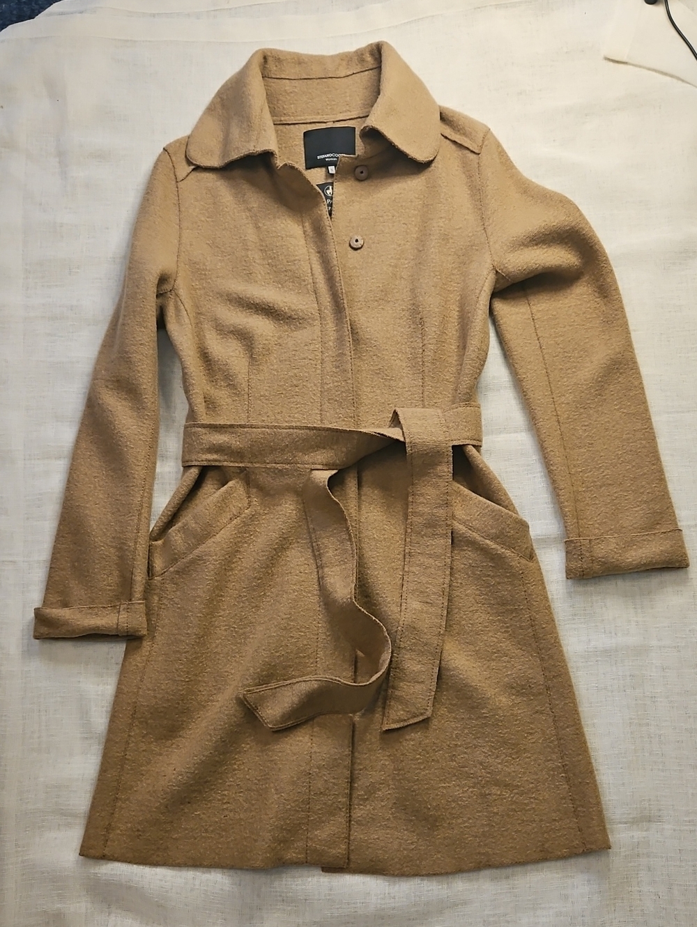 Alpaca Classic Camel Belted Trench Coat by Stefanococci Woman